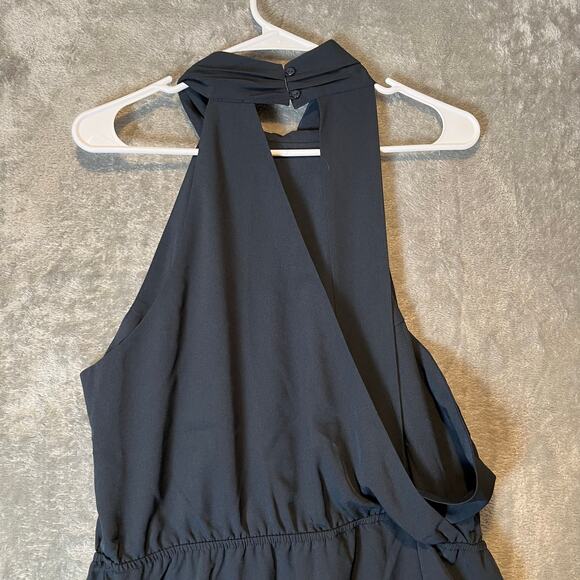 Haute Hippie Asymmetric-Back Mini Dress Midnight Blue Size Large New - Picture 4 of 7